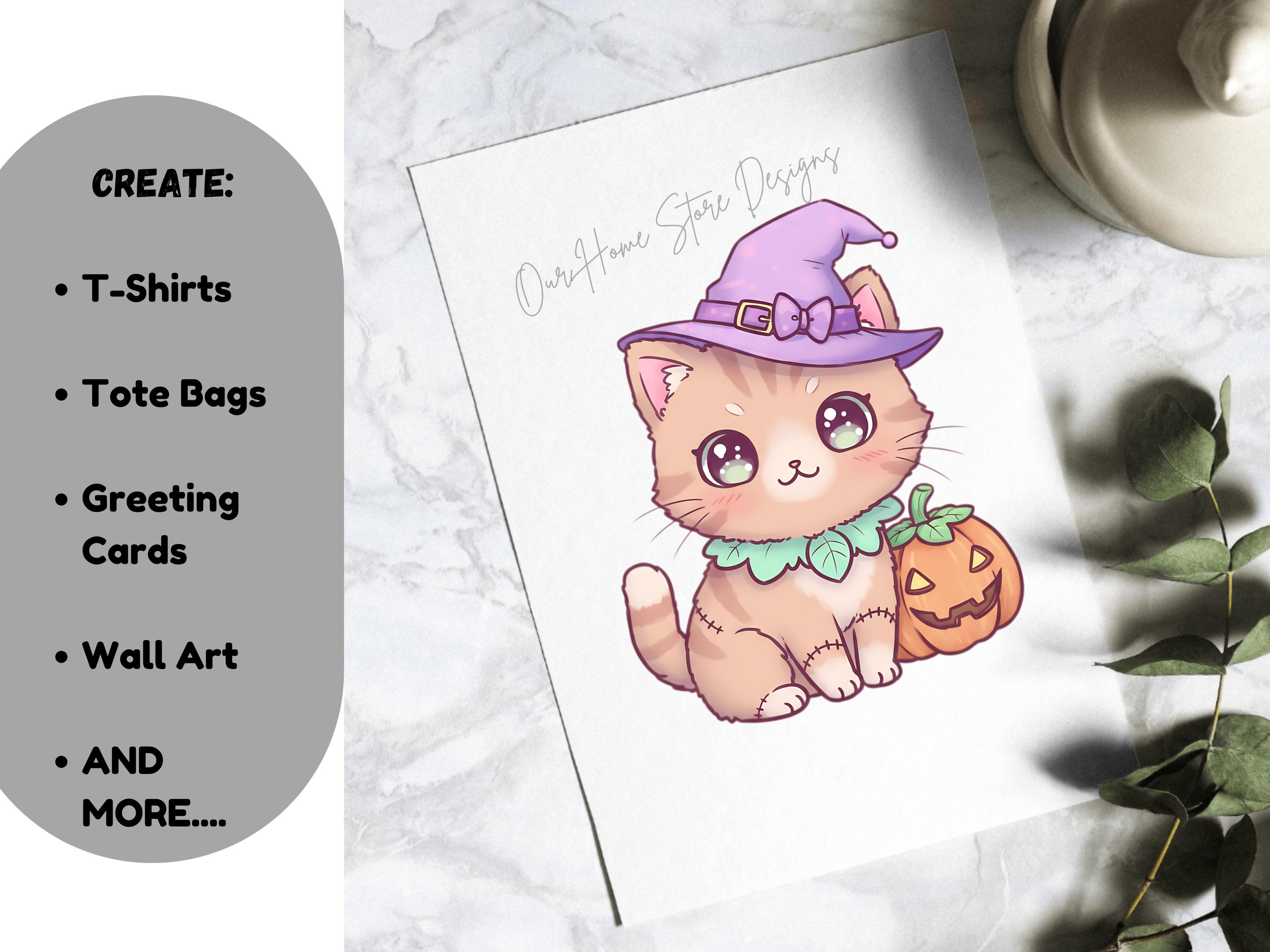 Pastel Kawaii Halloween Clipart 30 PNG Spooky Elements Cute & Creepy ...