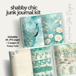 Shabby Chic Junk Journal Kit: Victorian Garden Tea Party Ephemera (Digital Download)