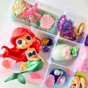 Mermaid Play dough Kit, Sensory Kit, Play Doh,Kids Gift,kids party favors, kids summer toy, gift for kids, under the sea favors