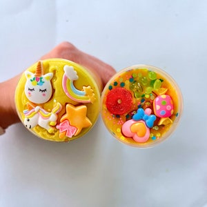 Push pop unicorn candy plydoh, playdough, party favor for kids