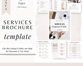 Editable Services Proposal Template: Canva & Word (Instant Download)