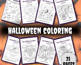 Halloween-kleurplaten voor kinderen: 21 afdrukbare activiteitenbladen (pdf)