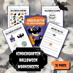 Kindergarten Halloween Workbook | Halloween Activities for Kids