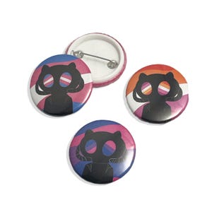 Spooky satanic rock metal band inspired FANART Button Badges 32mm Fanart - Musician masked