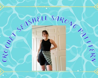 PDF pattern. Crochet seashell sarong! Perfect for summer weather. Cover up for the beach and pool. Adjustable to any size. Easy to follow.