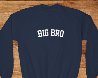 Big Bro Crewneck for Kids Big Brother Sweatshirt for Siblings Matching Crewneck Youth Big Bro Baby Announcement Shirt for Big Bro Sweatshirt
