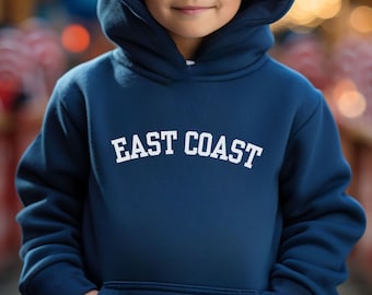 Kids Hoodie East Coast Text Sweatshirt Gift for Kids East Coast Gift New York Hoodie Youth Unisex Hoodie