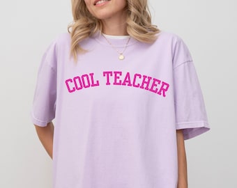 Cool Teacher T-shirt Unisex T shirt for Cool Teacher Gift for Teachers Appreciation Gift Trendy Teacher Shirt Short Sleeve Oversized Teacher