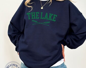 Crewneck The Lake Varsity Sweatshirt Lake Life Rowing Shirt Lake Sweatshirt for Lake Lovers Unisex Lake Crewneck