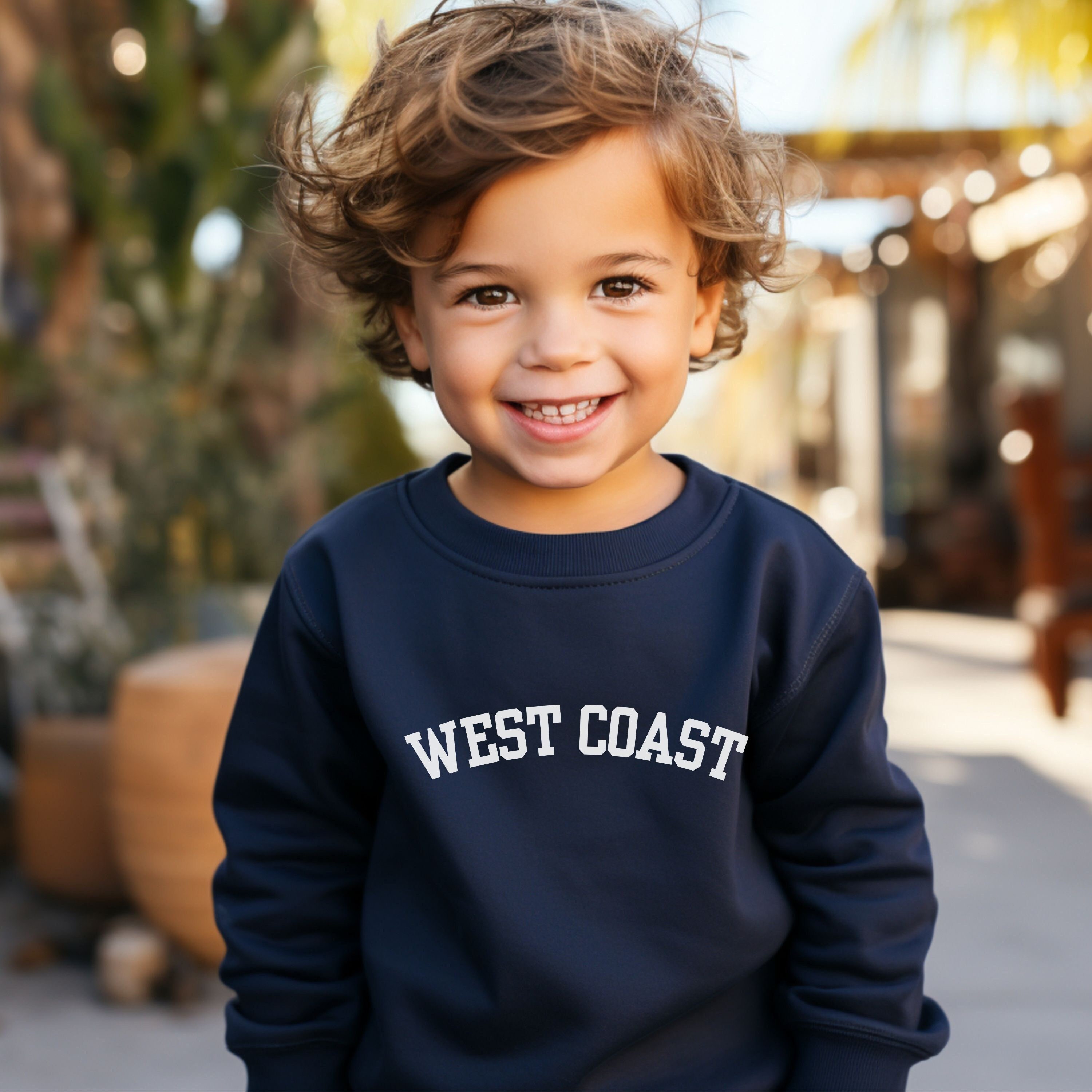 Kids West Coast Crewneck Sweatshirt Preppy Kids Clothing California West Coast Best Coast Kids Shirt Gift for Kids Vacation West Coast Etsy