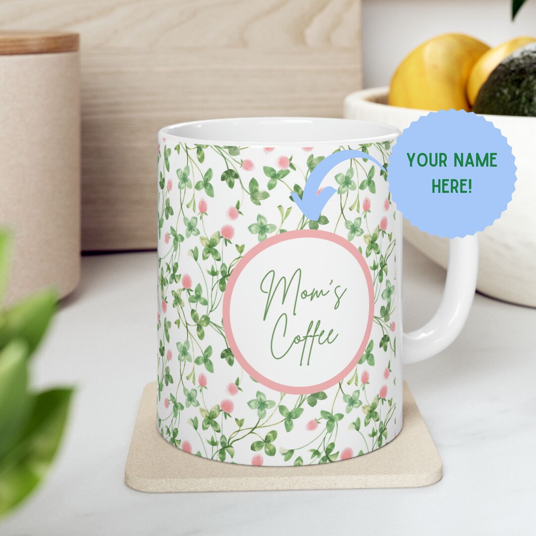 Sentimental Spring Mugs Personalized Mug Spring Floral Cup With Name Custom Mug for Mother's ...