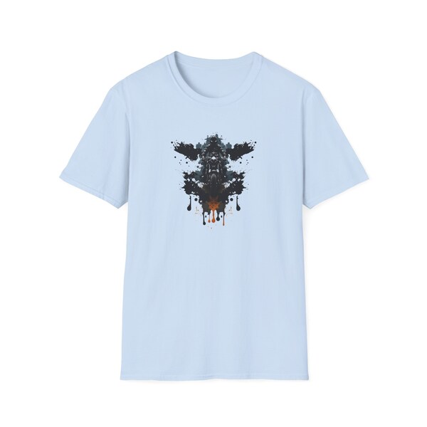 Motorcycle Inkblot Softstyle T-Shirt, Inkblot art Tee, Motorcycle T shirt, Extreme motorcycle design unisex shirt, Sport bike T-shirt