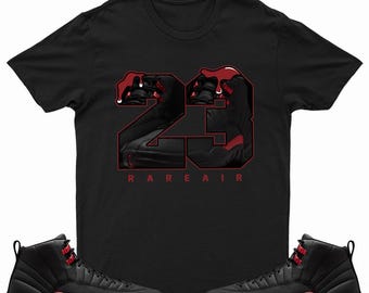 Retro Bloodline 12s Outfit Shirt, Number 23 Drip Street Sneaker Matching Tees