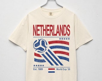 Vintage Netherlands Soccer Comfort Colors Shirt, Retro 90s Flag Netherlands Team Soccer World Cup 2026 Sweatshirt
