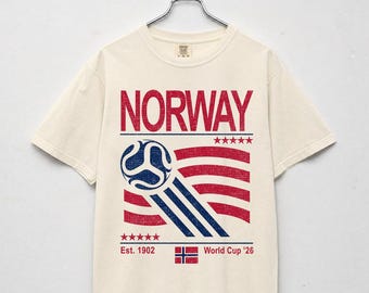 Vintage Norway Soccer Comfort Colors Shirt, Retro 90s Flag Norway Team Soccer World Cup 2026 Sweatshirt