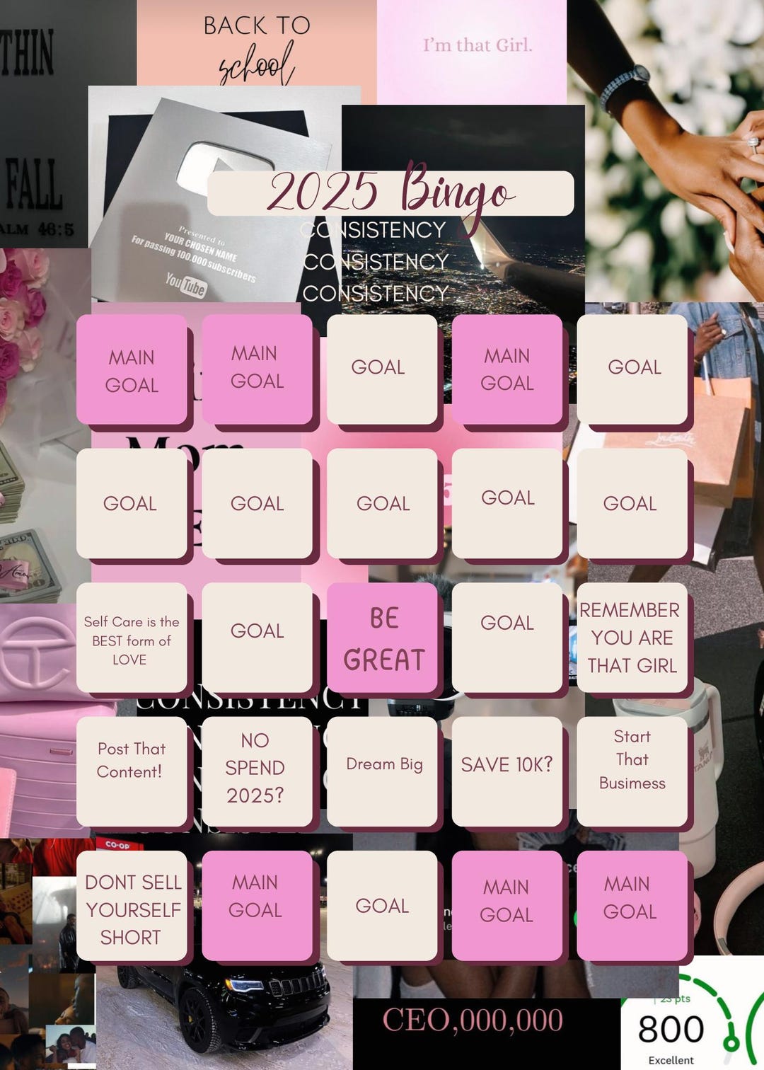 2025 Bingo Card - Etsy