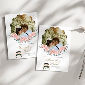 Editable Digital Wedding Invitation Template - Customizable Printable Wedding Card for Instant Download