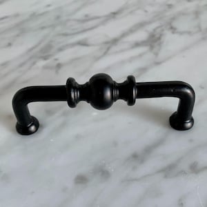 Black Cast Iron Urban Industrial Drawer Door Handle Pull Craft Supply Furniture Cabinets Cupboards Dresser DIY Project 1pc with Hardware