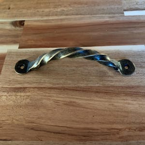 Brushed Gold Black Cast Iron Country Western Ranch Montana Lodge Door Handle Pull Craft Supply Furniture Cabinets Cupboards DIY Project 1pc