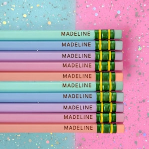 Personalized Laser Engraved Pencils, Custom Name Pencils for Students, Teacher Gifts, Office Supplies, Party Favors, Back to School Supplies