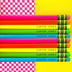 Personalized Laser Engraved Pencils, Custom Name Pencils for Students, Teacher Gifts, Office Supplies, Party Favors, Back to School Supplies