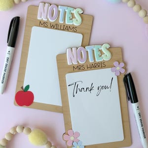 Personalized Teacher Dry Erase Board Teacher Note Holder Teacher Gift Teacher Appreciation Personalized Teacher Gift