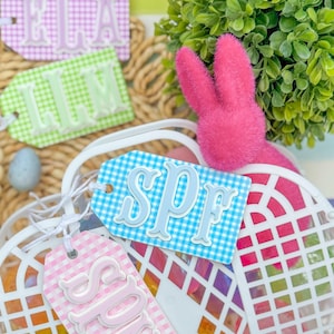 Easter Basket Name Tag,  Custom Easter Basket, Easter Tags,  Easter Basket Tag, Easter Gift For Kids,  Easter Basket Stuffers, Monogram