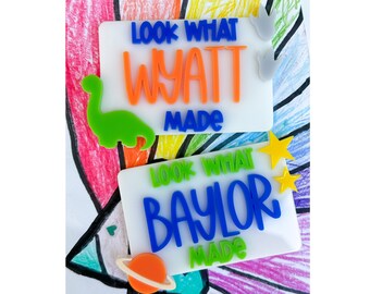 Look What I Made Magnet Kids Art Display Magnet Acrylic Refrigerator Magnet Personalized Magnet