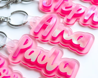 Backpack Name Tag | Acrylic Keychain | Personalized Acrylic Name Tag | Diaper Bag Tag | Lunch Box Tag | Kids Tag