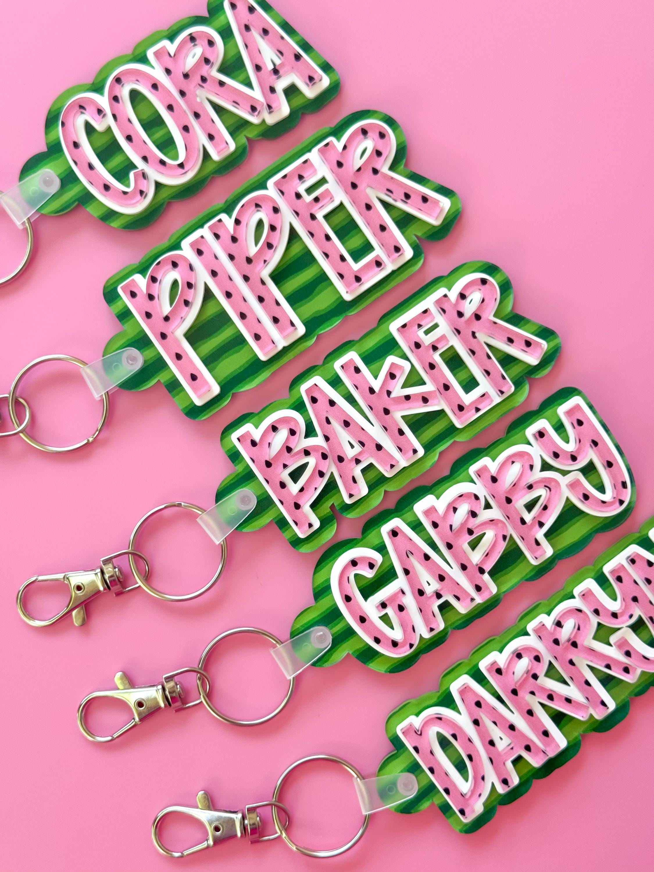 Name Keychain, Name Tag, Backpack Name Tag, Keychains, Bag Charms and ...