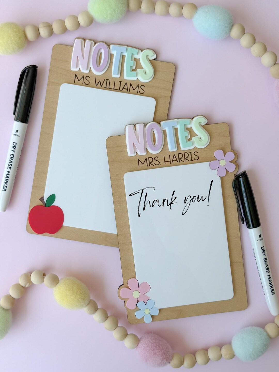 Personalized Teacher Dry Erase Board Teacher Note Holder Teacher Gift ...