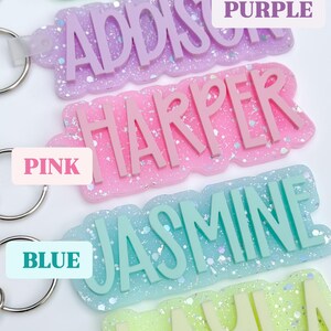 Name Keychain, Name Tag, Backpack Name Tag, Keychain, Personalized ...
