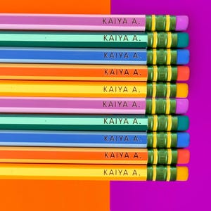 Personalized Laser Engraved Pencils, Custom Name Pencils for Students, Teacher Gifts, Office Supplies, Party Favors, Back to School Supplies