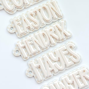 Checkered Backpack Keychain Name Tag | Acrylic Name Keychain | Personalized Acrylic Name Tag | Diaper Bag Tag | Lunch Box Tag | Kids Tag