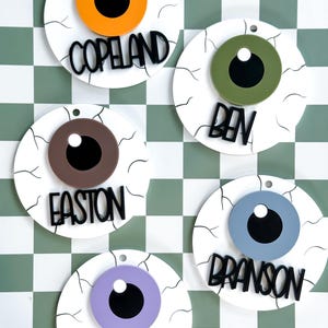 Eye Ball Boo Basket Tag for Kids | Halloween Gift Tag | Trick or Treat Basket Name Tag | Boo Basket | Halloween Decor | Halloween Basket