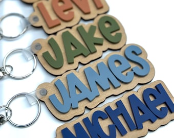 Llavero con nombre, etiqueta con nombre, etiqueta con nombre para mochila, llaveros, dijes para bolsos y llaveros, llavero personalizado, llavero con nombre personalizado, llavero de acrílico