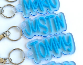 Backpack Name Tag | Acrylic Keychain | Personalized Acrylic Name Tag | Diaper Bag Tag | Lunch Box Tag | Kids Tag