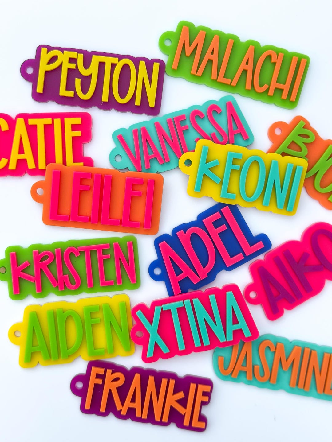 Name Keychain, Name Tag, Backpack Name Tag, Keychain, Bag Charms and ...