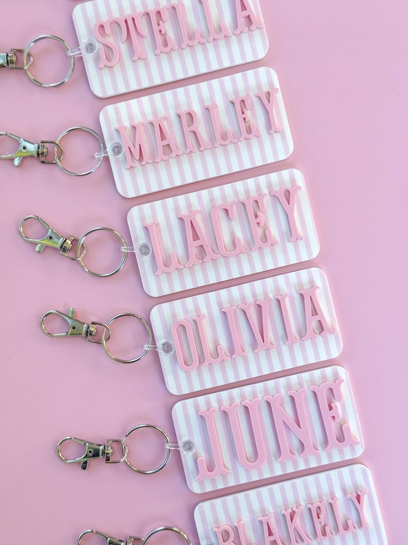 Name Keychain, Name Tag, Backpack Name Tag, Keychains, Bag Charms and ...