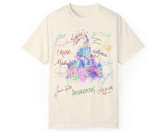 Disney Castle Princess Signature Garment Dyed Unisex T-Shirt