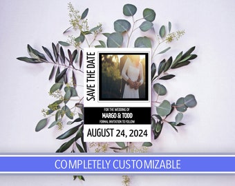 Save the Date Template - Simple B&W - Personalized - 5x7