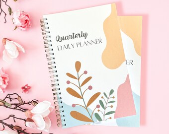 Quarterly Undated Daily Personalized Planner|3-month Undated|Mindful Planning|Minimalistic Collection|Best gift|Student