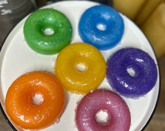 Rainbow soap doughnuts!