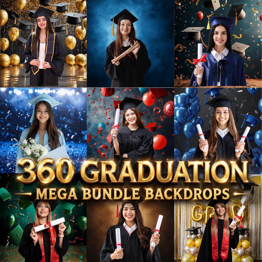300+ Graduation Digital Backdrops, Grad Photo Backgrounds, Memory Mates ...