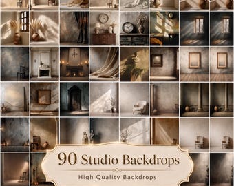 Old Master Studio Beige Backdrops, Fine Arts Texture, Maternity Backgrounds (Digital Download)