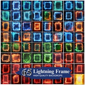 60+ Fire & Lightning Frame Digital Photo Backdrops, For Sports Background Overlay, Sports Photography Backgrounds, Athlete sports posters