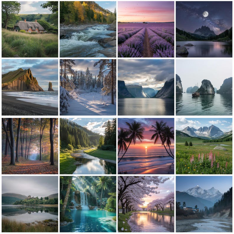 Order Natural Background 100+ Beautiful Natural Background Bundle, Realistic Nature Design ...