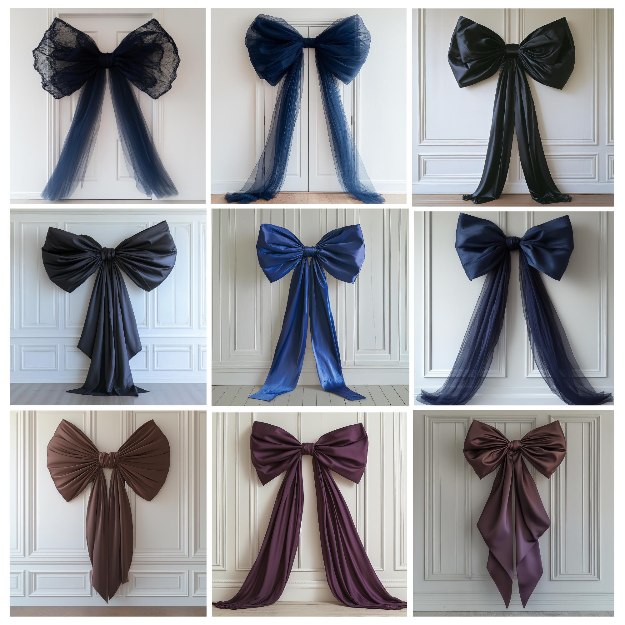 50+ Big Velour Bow Digital Backdrops, Ribbon Studio Digital Backdrops ...