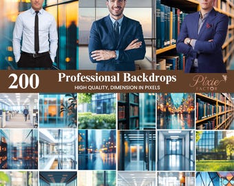 200 Modern Office Digital Backdrops, Professional Business Portraits, Personal Branding Background (Digital Download)
