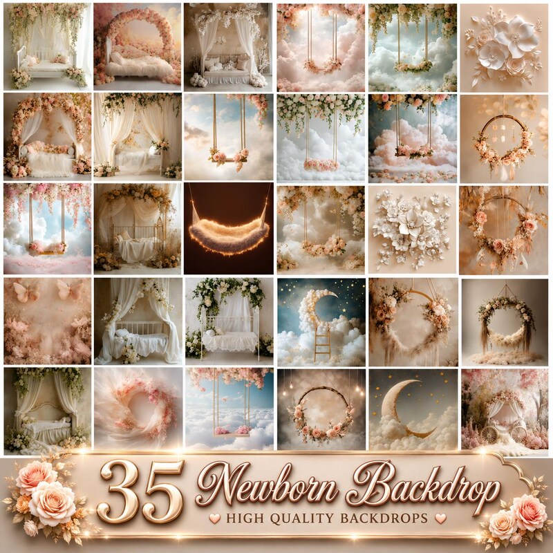 New Born Digital Overlay - Etsy